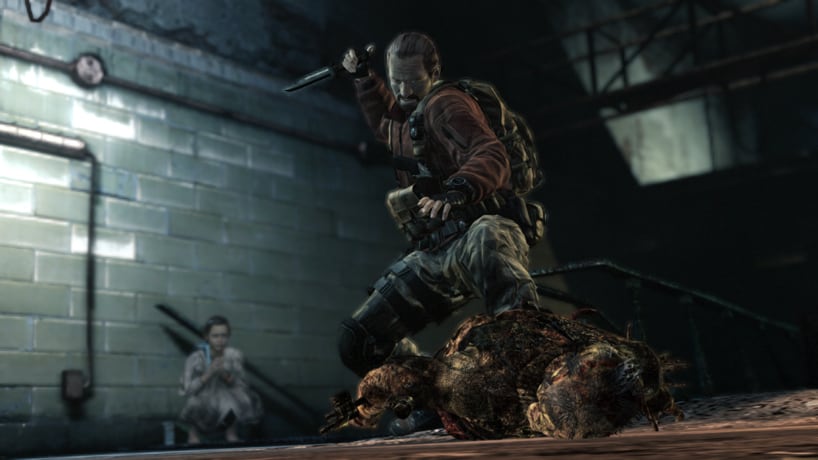 Barry killing zombies