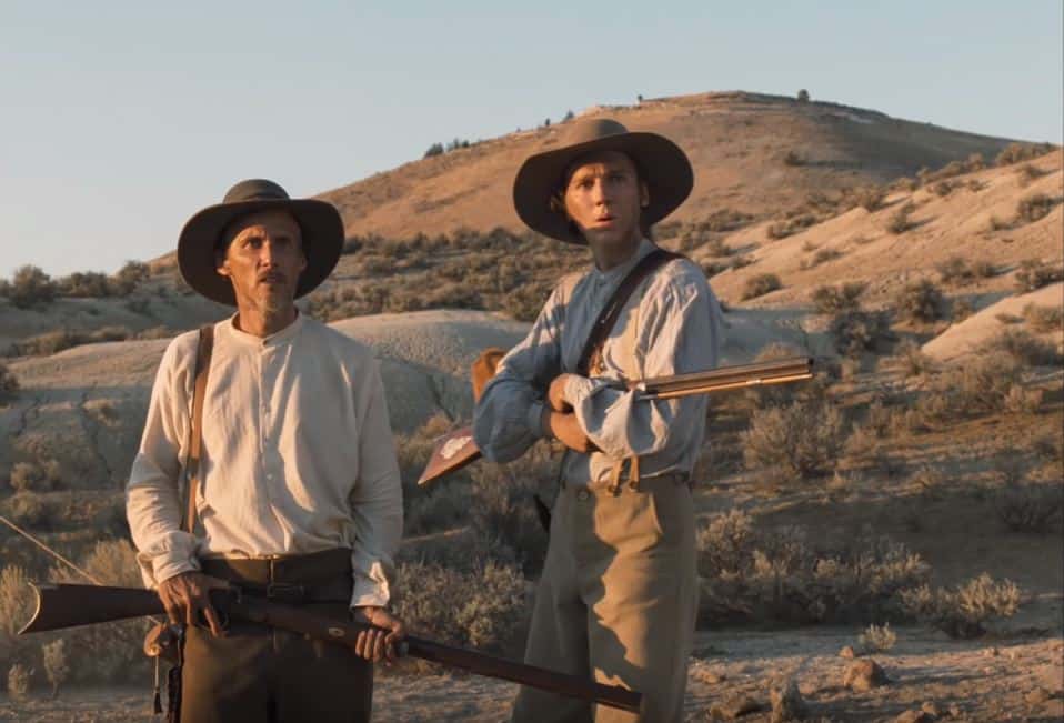 Neal Huff (left) and Paul Dano in 'Meek's Cutoff'